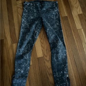 Joes jeans blue acid wash leggings, size large